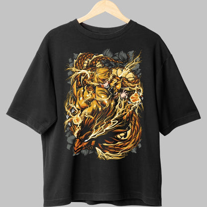 Tricou Anime Demon Slayer - Zenitsu Fulgerul Dragonului Fata