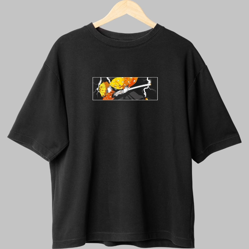 Tricou Anime Demon Slayer - Zenitsu Thunder Form Fata