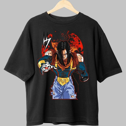 Tricou Anime Dragon Ball – Android 17 Red Ribbon negru