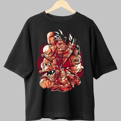 Tricou Anime Dragon Ball – Echipa Z in Actiune negru