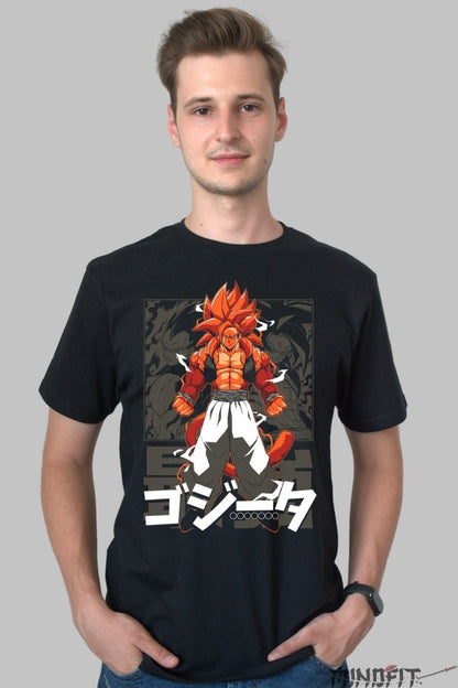 Tricou Anime Dragon Ball – Gogeta Super Saiyan 4 Legend barbat negru