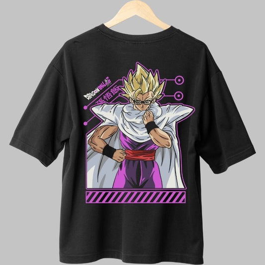 Tricou Anime Dragon Ball – Gohan Pregatit de Lupta negru fata