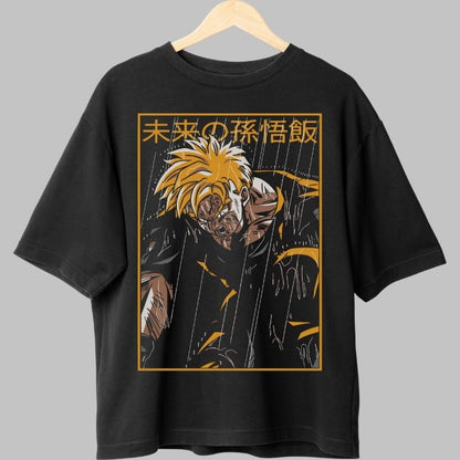 Tricou Anime Dragon Ball – Gohan Super Saiyan Rain negru