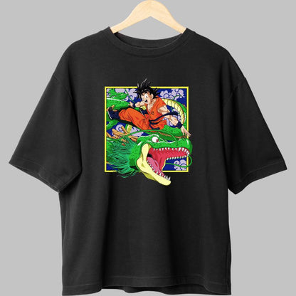 Tricou Anime Dragon Ball – Goku & Shenron Classic negru