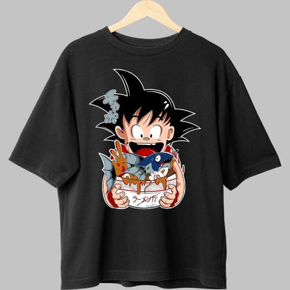 Tricou Anime Dragon Ball – Goku si Ramen-ul Monstru negru