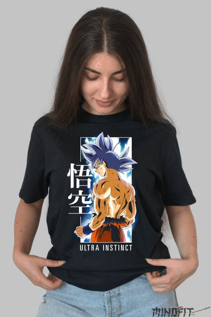 Tricou Anime Dragon Ball – Goku Ultra Instinct Power dama negru
