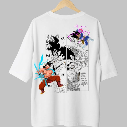 Tricou Anime Dragon Ball Goku vs Vegeta Manga Fight fata