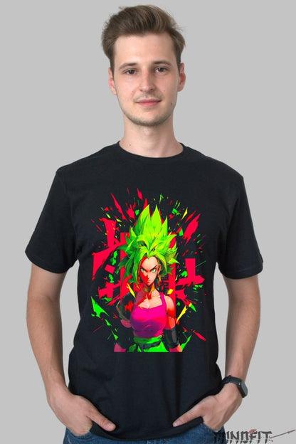 Tricou Anime Dragon Ball – Kale Super Saiyan Berserk barbat negru