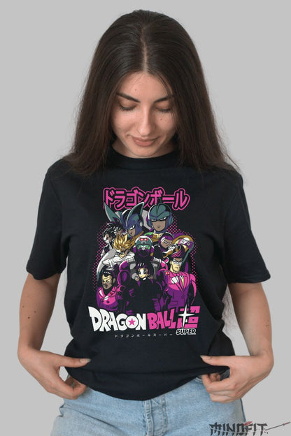 Tricou Anime Dragon Ball Super Characters Collage dama negru
