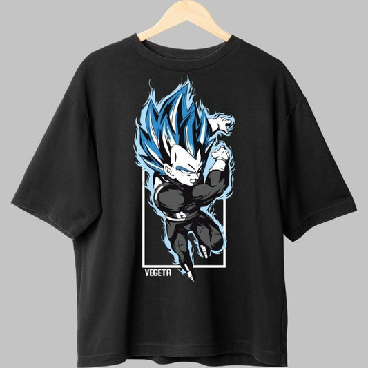 Tricou Anime Dragon Ball – Vegeta Super Saiyan Blue Chibi negru