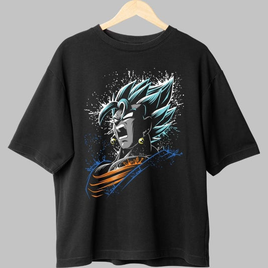 Tricou Anime Dragon Ball – Vegito Super Saiyan Blue Rage negru