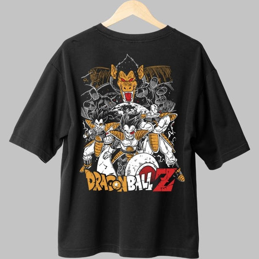 Tricou Anime Dragon Ball Z – Saiyan Invasion negru fata