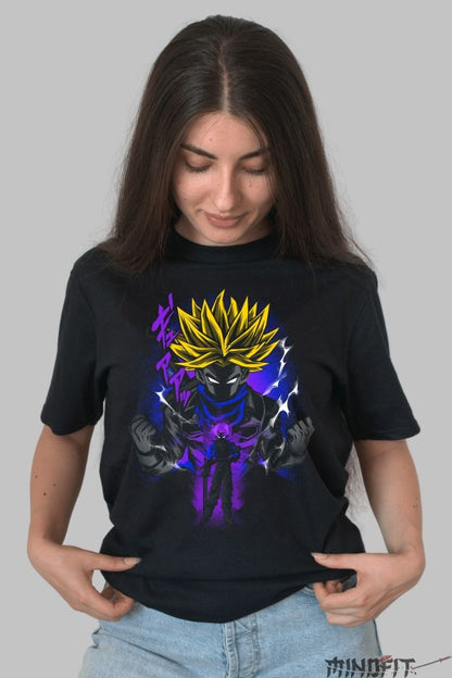 Tricou Anime Dragon Ball Z – Trunks Shadow Rage dama negru
