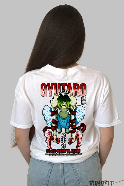 Tricou Anime Gyutaro - Manipulare de Sange Dama alb