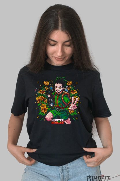 Tricou Anime Hunter x Hunter - Feitan Aura Intunecata Dama Negru
