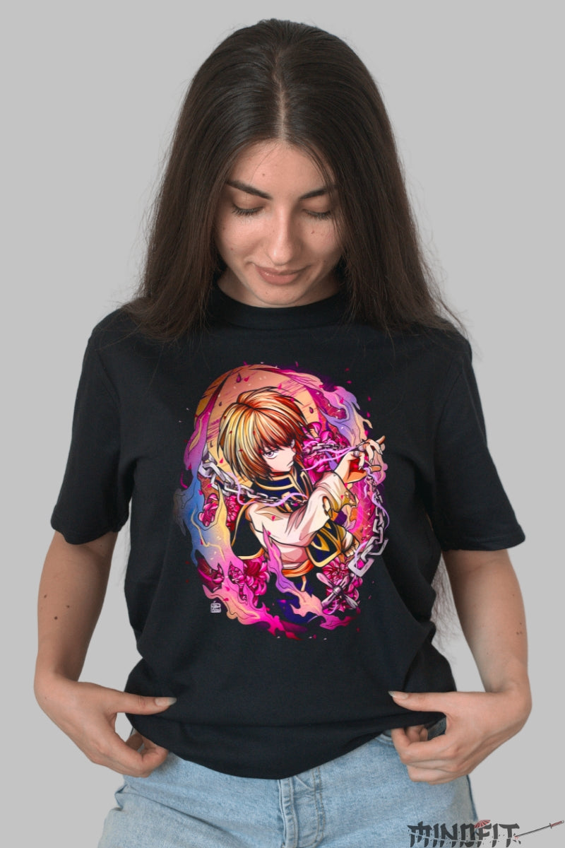 Tricou Anime Hunter x Hunter - Killua Aura Asasinului Dama Negru
