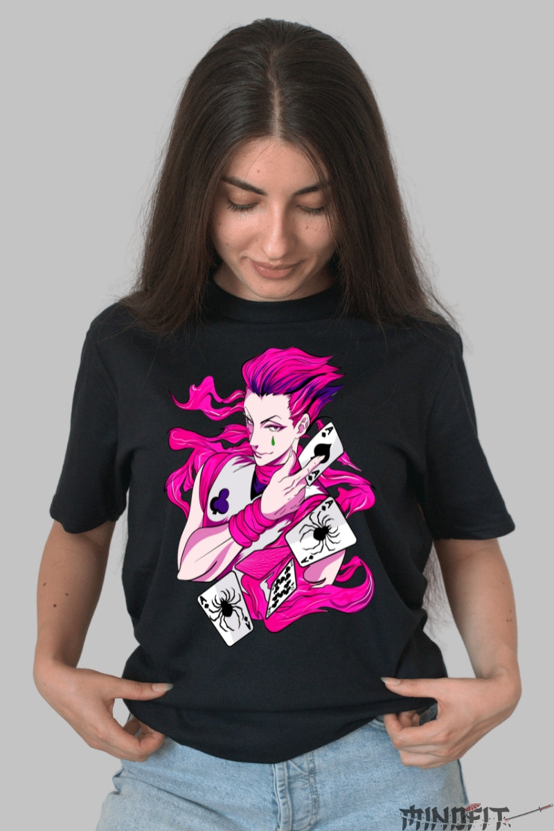 Tricou Anime Hunter x Hunter - Killua Furia Nen Ascunsa Dama Negru
