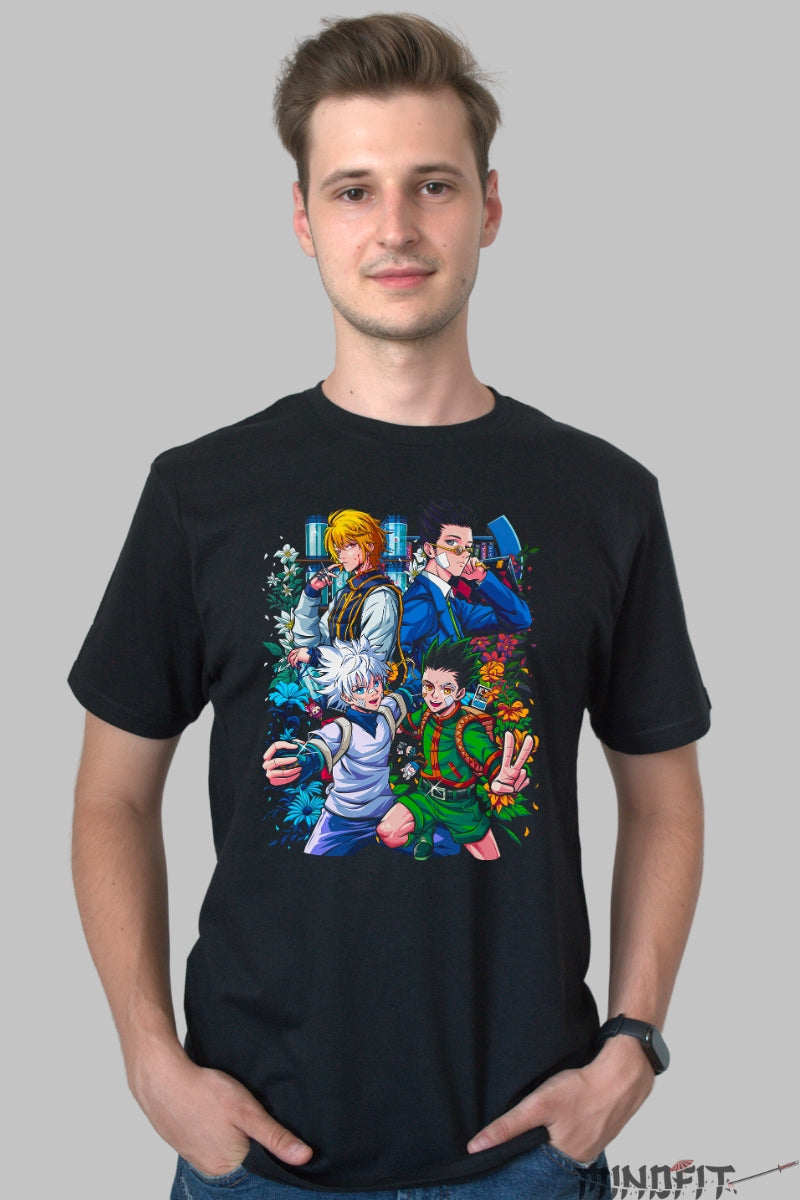 Tricou Anime Hunter x Hunter - Killua God Speed Aura Fulgeratoare Barbat Negru