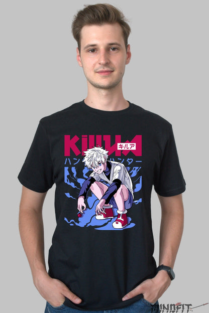Tricou Anime Hunter x Hunter - Kurapika Lantul Razbunarii Barbat Negru