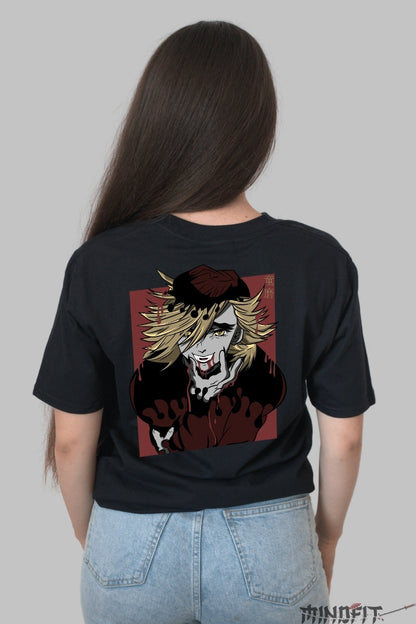 Tricou Anime Demon Slayer  - Doma Putere Seducatoare Dama Negru