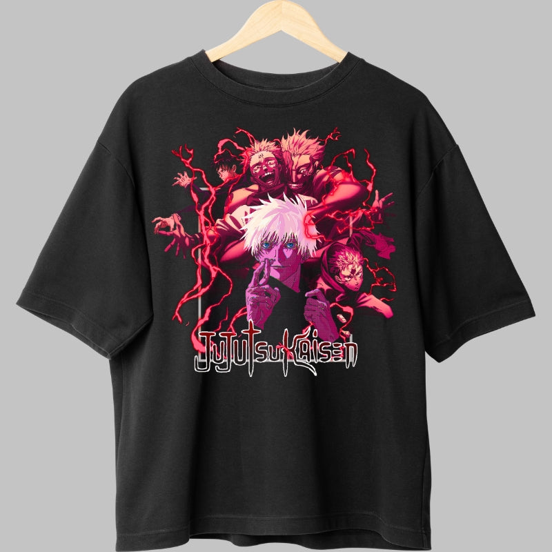 Tricou Anime Jujutsu Kaisen - Aura Blestemelor Supreme Fata