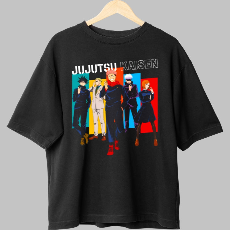 Tricou Anime Jujutsu Kaisen - Echipa Jujutsu la Putere Maxima Fata