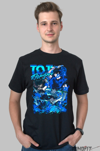 Tricou Anime Jujutsu Kaisen - Fushiguro Maestrul Umbrelor Barbat Negru