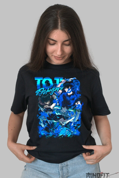 Tricou Anime Jujutsu Kaisen - Fushiguro Maestrul Umbrelor Dama Negru