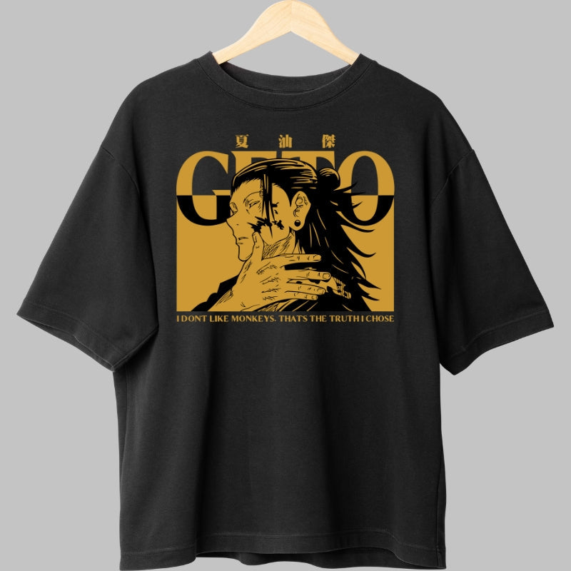Tricou Anime Jujutsu Kaisen - Geto Adevar Intunecat Fata