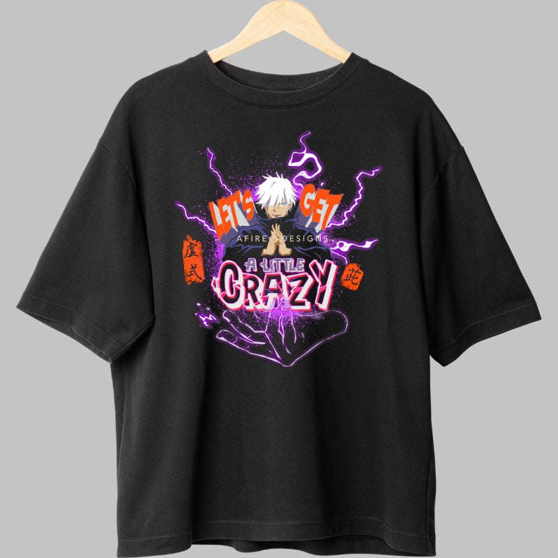 Tricou Anime Jujutsu Kaisen - Gojo Let's Get Crazy Fata