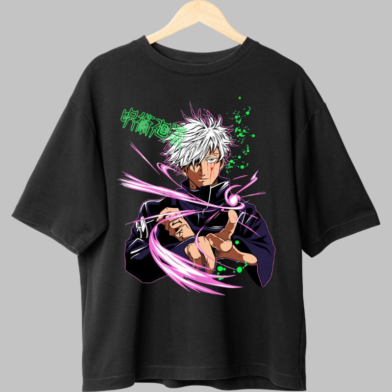 Tricou Anime Jujutsu Kaisen - Gojo Putere Infinita Fata