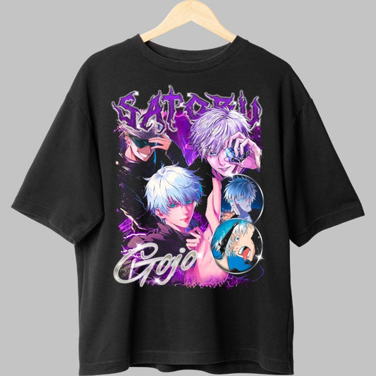 Tricou Anime Jujutsu Kaisen - Gojo Satoru Forta Infinita Fata