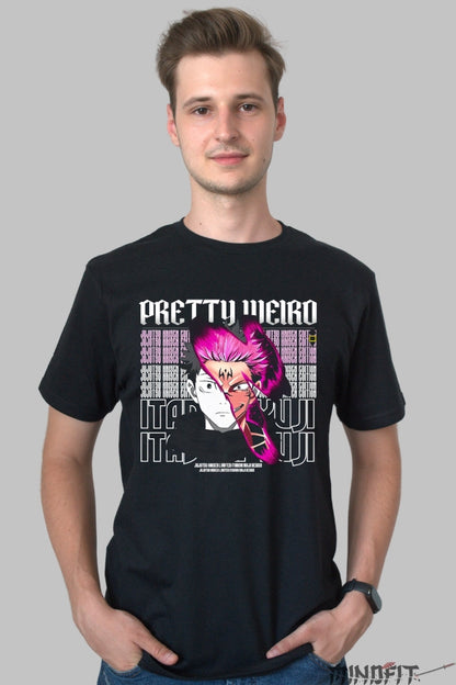 Tricou Anime Jujutsu Kaisen - Itadori vs Sukuna Dualitate Blestemata Barbat Negru