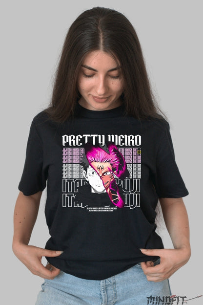 Tricou Anime Jujutsu Kaisen - Itadori vs Sukuna Dualitate Blestemata Dama Negru