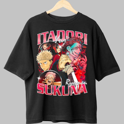 Tricou Anime Jujutsu Kaisen - Itadori vs Sukuna Rivalitate Blestemata Fata