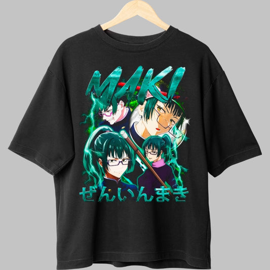 Tricou Anime Jujutsu Kaisen - Maki Forta Clanului Zenin Fata