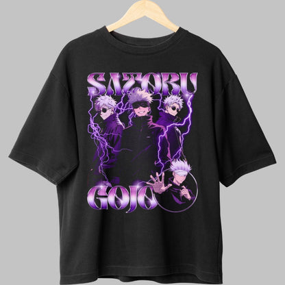Tricou Anime Jujutsu Kaisen - Satoru Gojo Fulger Violet Fata