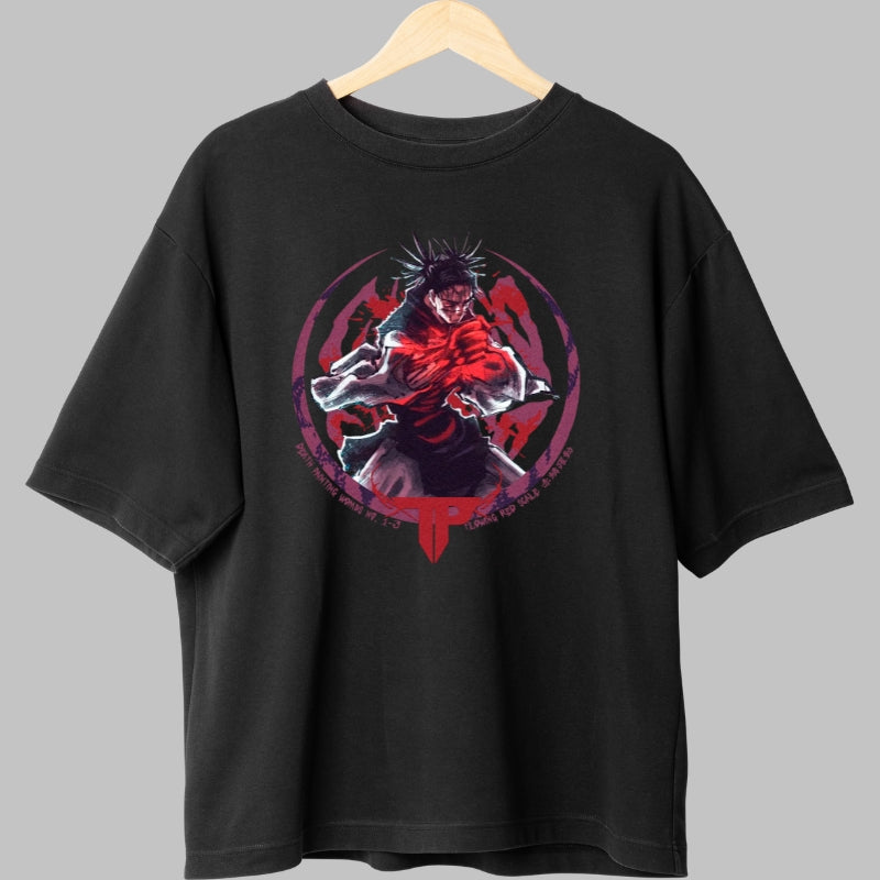 Tricou Anime Jujutsu Kaisen - Sukuna Furia Zeului Blestemat Fata