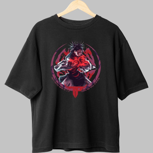 Tricou Anime Jujutsu Kaisen - Sukuna Furia Zeului Blestemat Fata