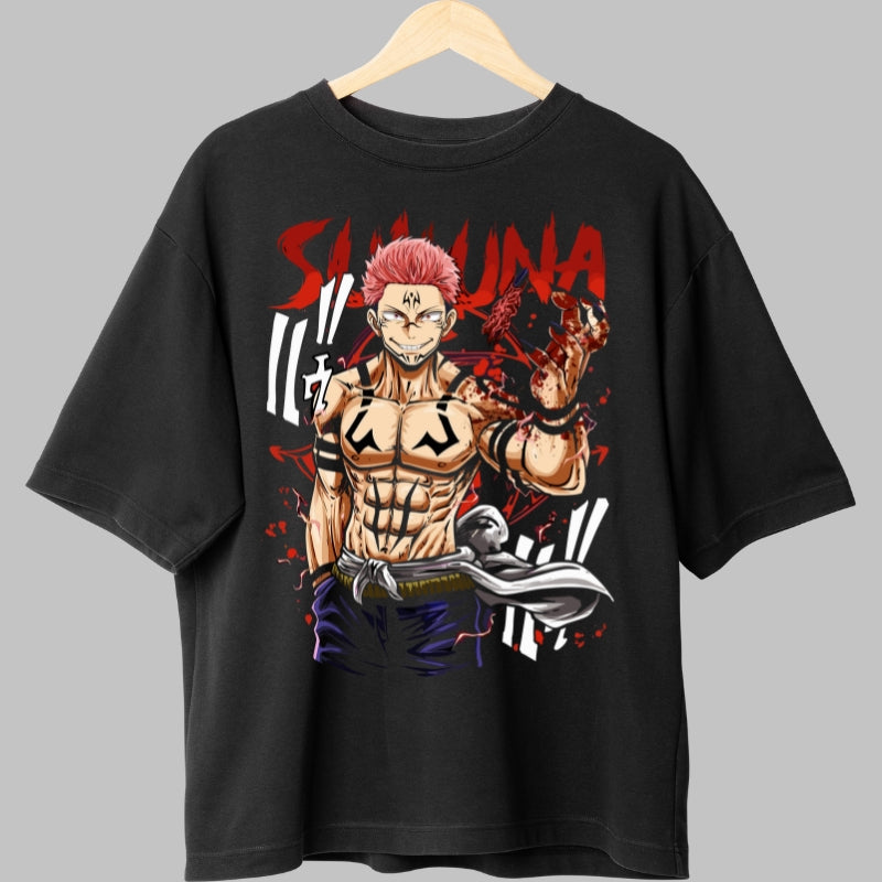 Tricou Anime Jujutsu Kaisen - Sukuna Rege al Blestemelor Fata