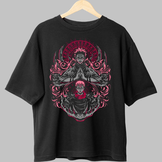 Tricou Anime Jujutsu Kaisen - Sukuna Rege Blestemat Fata