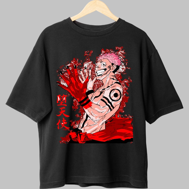 Tricou Anime Jujutsu Kaisen - Sukuna Regele Blestemelor Fata