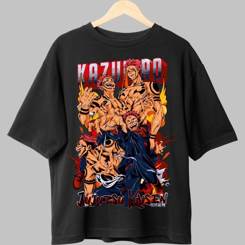 Tricou Anime Jujutsu Kaisen - Sukuna Regele Blestemelor Fata