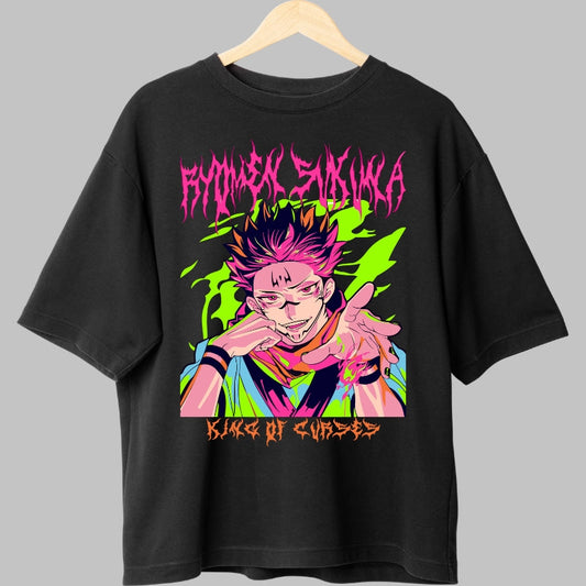 Tricou Anime Jujutsu Kaisen - Sukuna Regele Blestemelor Fata