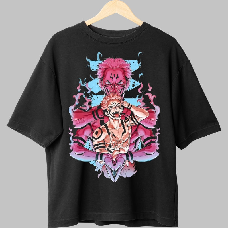 Tricou Anime Jujutsu Kaisen - Sukuna si Mahito Unirea Intunericului Fata