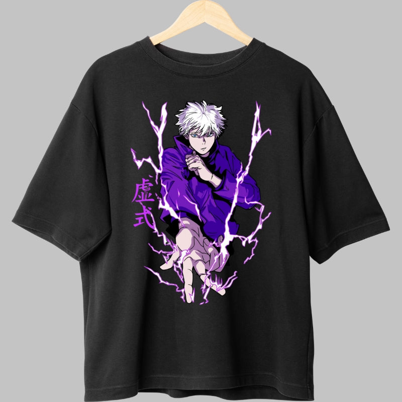 Tricou Anime Jujutsu Kaisen - Tehnica Limitless a lui Gojo Fata