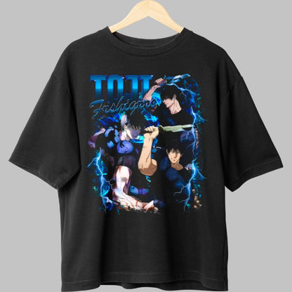 Tricou Anime Jujutsu Kaisen - Toji Fushiguro Forta Fulgere Intunecate Fata