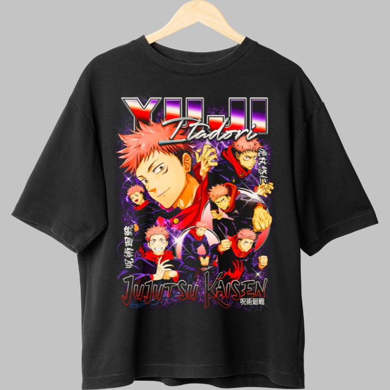 Tricou Anime Jujutsu Kaisen - Yuji Itadori Furia Blestemata Fata