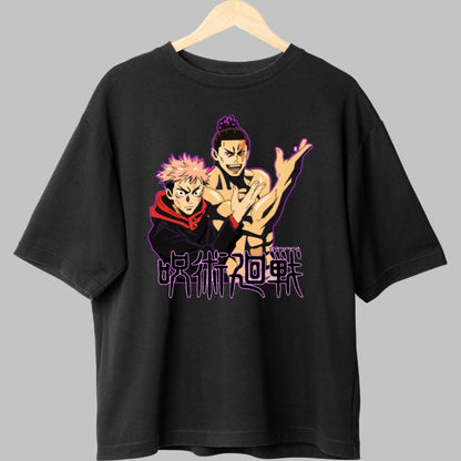 Tricou Anime Jujutsu Kaisen - Yuji si Sukuna Forta Blestemata Fata