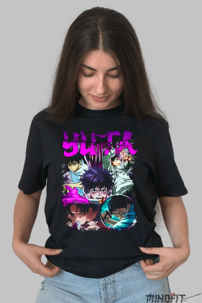 Tricou Anime Jujutsu Kaisen - Yuta Energia Intunecata Dama Negru